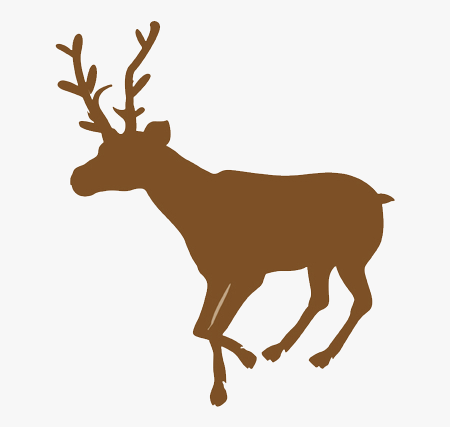 Christmas Reindeer Silhouette Png Download - Dibujo Reno Silueta Navideño, Transparent Clipart
