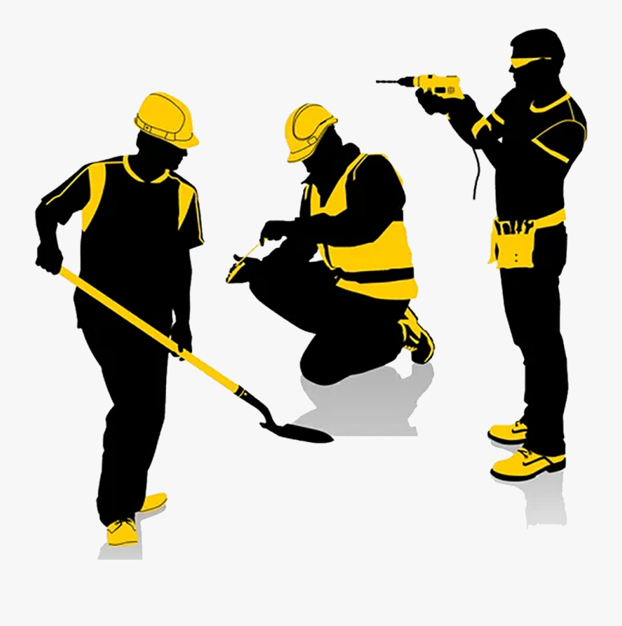 Euclidean Vector Construction Worker - Silhouette Of Construction Worker , ...