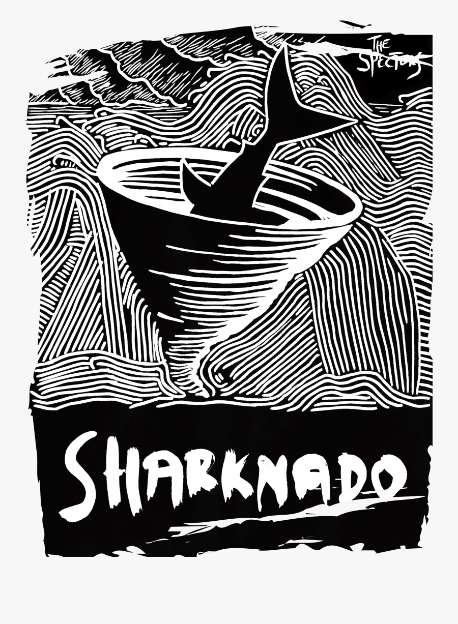 Sharknado T-shirt 5 Ragged - Illustration, Transparent Clipart