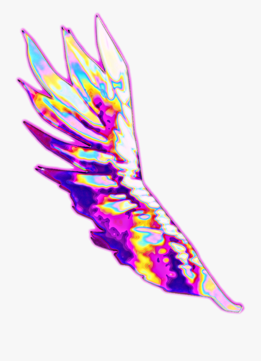 #wings #holographic #aesthetic #background #color #dream - Wings Vaporwave Png, Transparent Clipart
