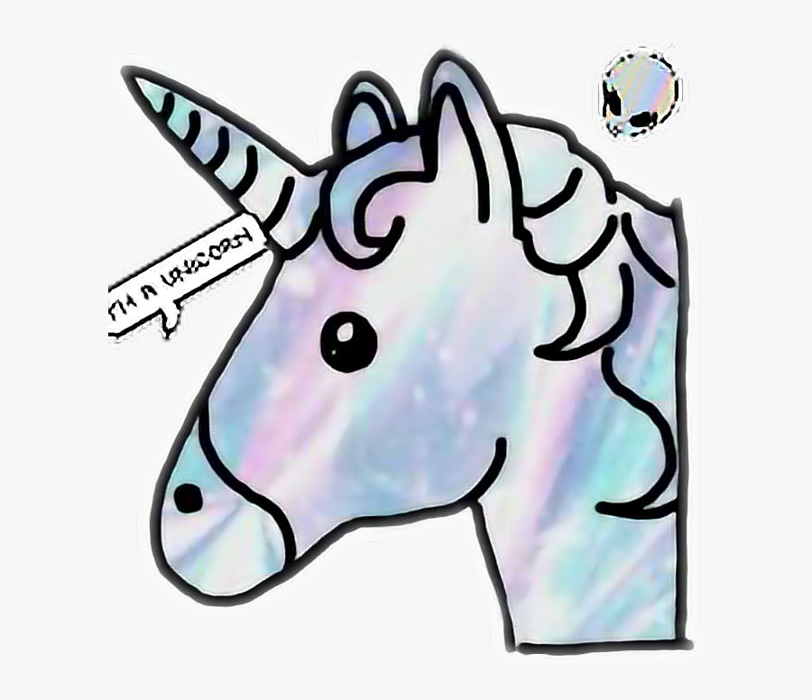 Transparent Tumblr Cupcake Png - Unicorn Emoji Transparent, Transparent Clipart