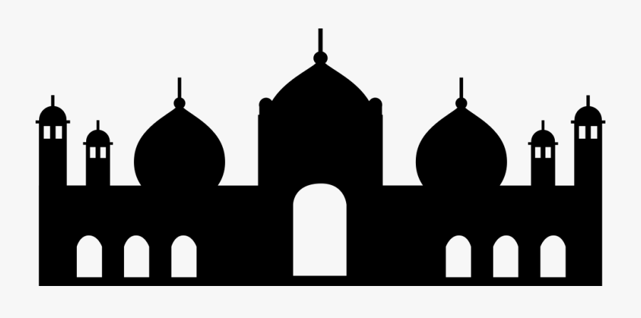 Badshahi Svg Png Icon - Badshahi Mosque Silhouette Png, Transparent Clipart