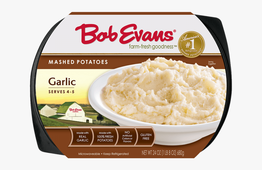 Bob Evans Garlic Mashed Potatoes - Bob Evans Mashed Potatoes, Transparent Clipart