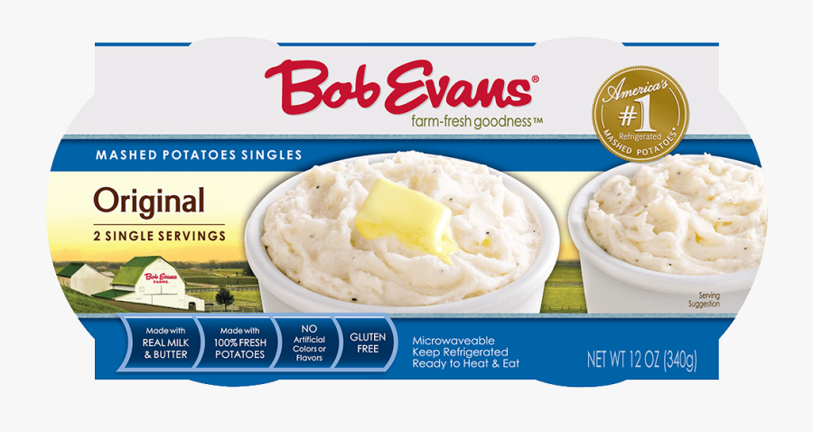 Bob Evans Original Mashed Potatoes Single Serve - Bob Evans Mashed Potatoes, Transparent Clipart
