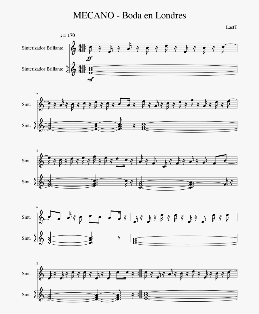 Boda En Londres Sheet Music Composed By Lastt 1 Of - Sheet Music Sad Sax Guy Regular Show, Transparent Clipart