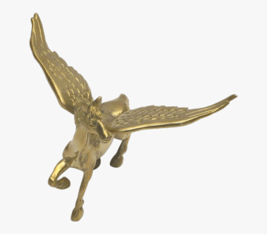 Flying Pegasus Statuette - Pegasus Flying Png, Transparent Clipart
