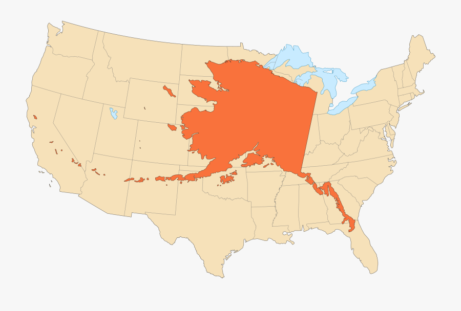 Alaska On Us Mainland, Transparent Clipart