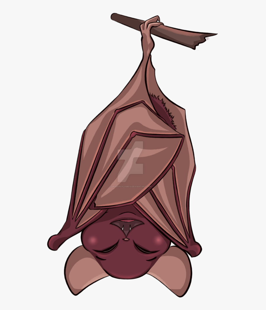 Bat Clipart Upside Down - Illustration, Transparent Clipart