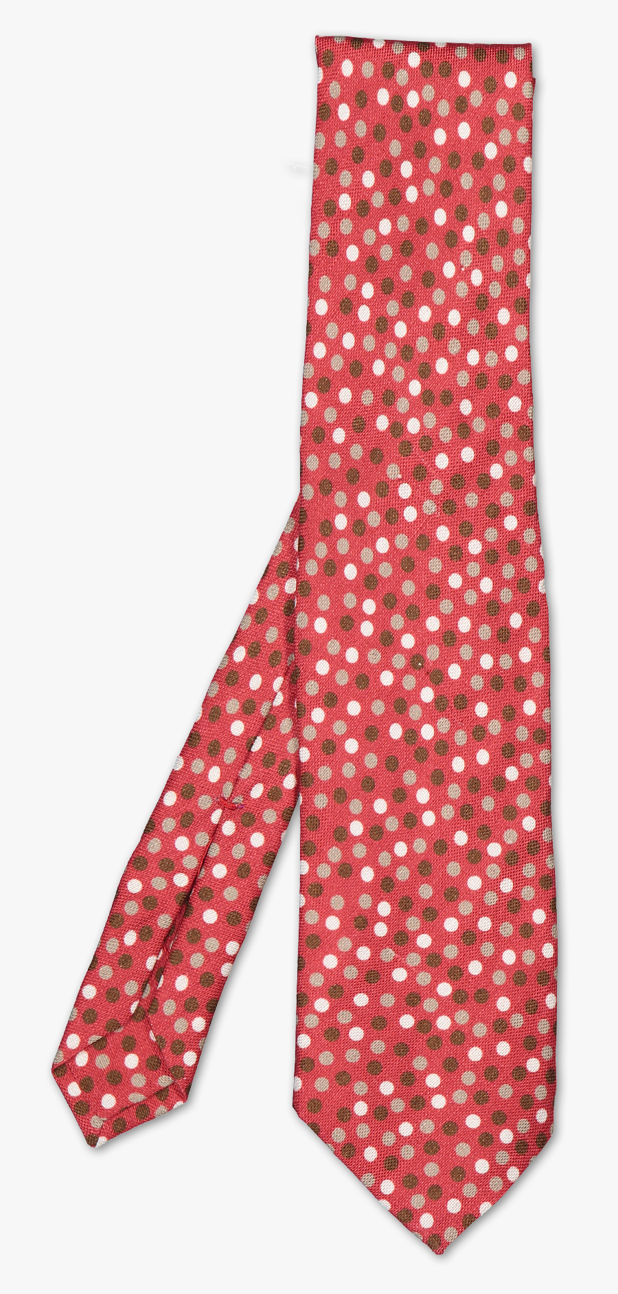 Isaia Tie Red Dot - Polka Dot, Transparent Clipart