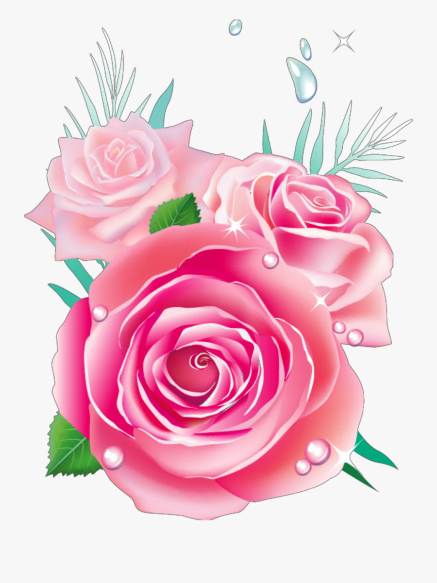Transparent Watercolor Roses Png - ดอก กุหลาบ สีชมพู Png, Transparent Clipart