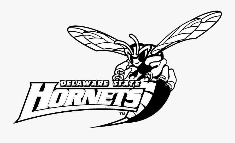 Delaware State Hornets Logo Black And White , Transparent - Delaware State University Logo Png, Transparent Clipart