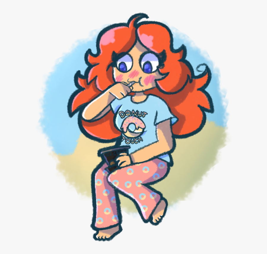 Donut Touch - Cartoon, Transparent Clipart
