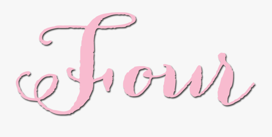 4four - Calligraphy, Transparent Clipart