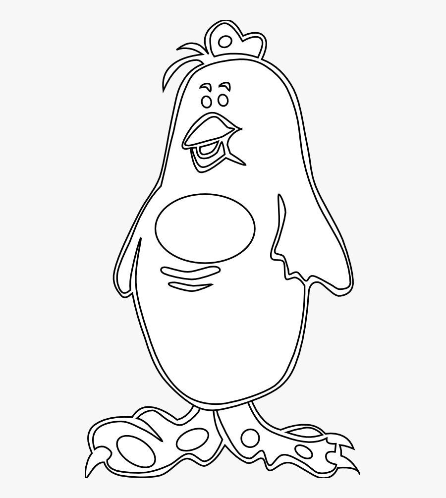 Chick 2 Coloring Book Colouring Black White Line Art - Cartoon, Transparent Clipart