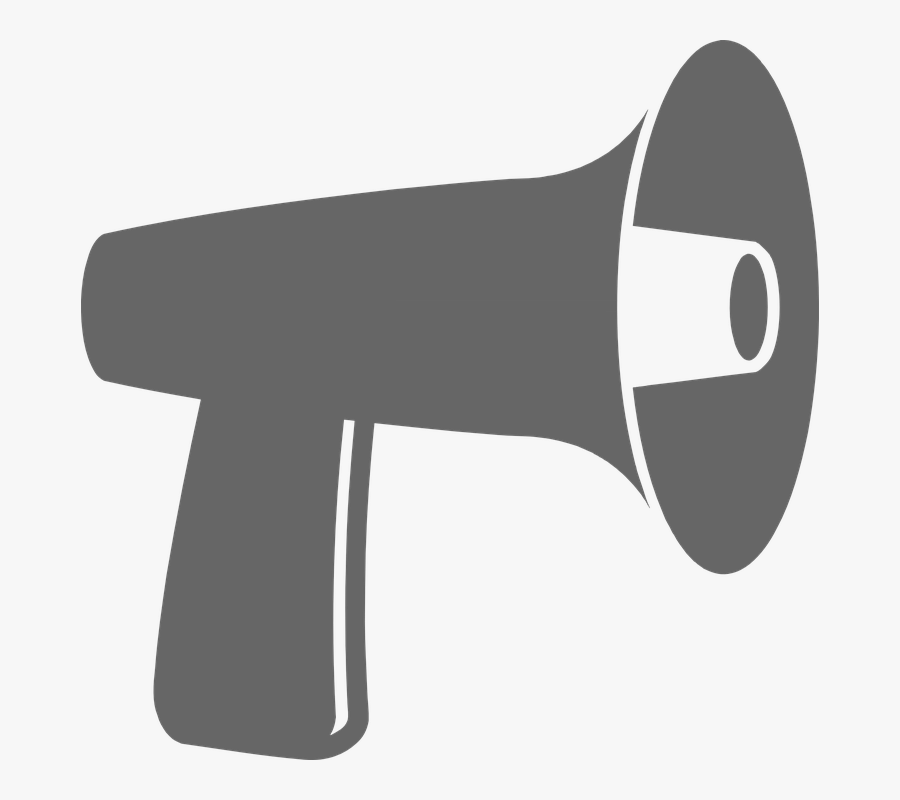 Megaphone Png - Grey Megaphone Clipart, Transparent Clipart