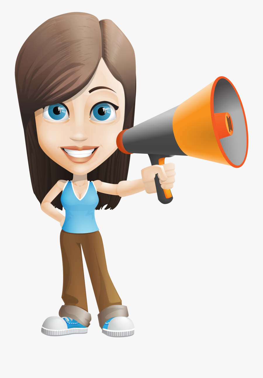 Тест Для Трейдера - Girl With Megaphone Clipart, Transparent Clipart