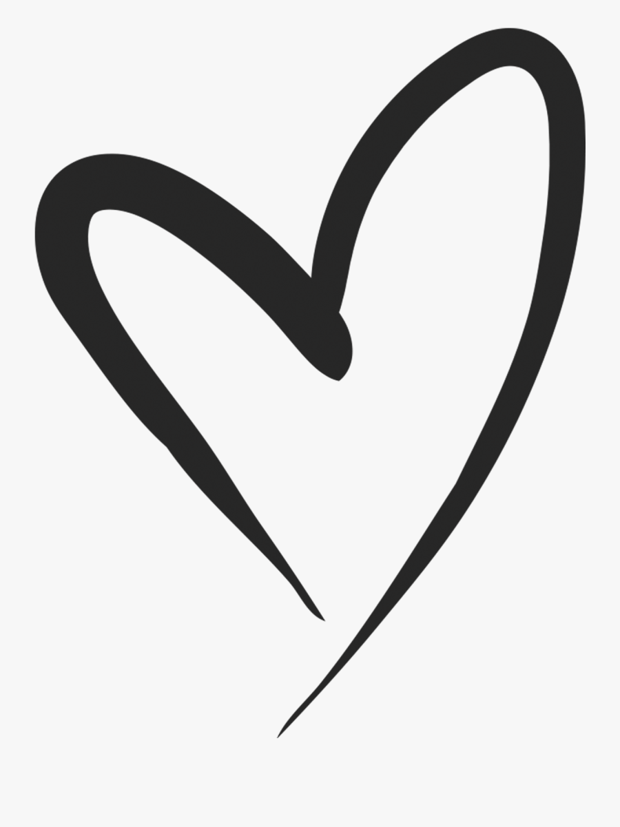 Transparent Markers Clipart Black And White - White Heart Sketch Png, Transparent Clipart