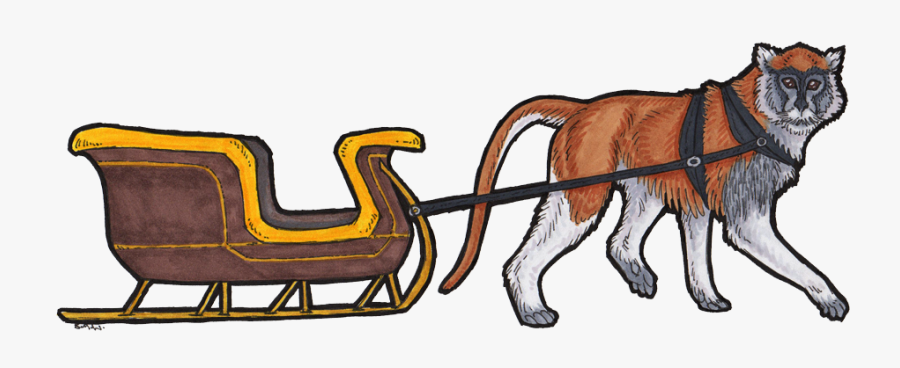 “ A Patas Drawn Sleigh For Thejunglenook 
”
ahh I Love - Cartoon, Transparent Clipart