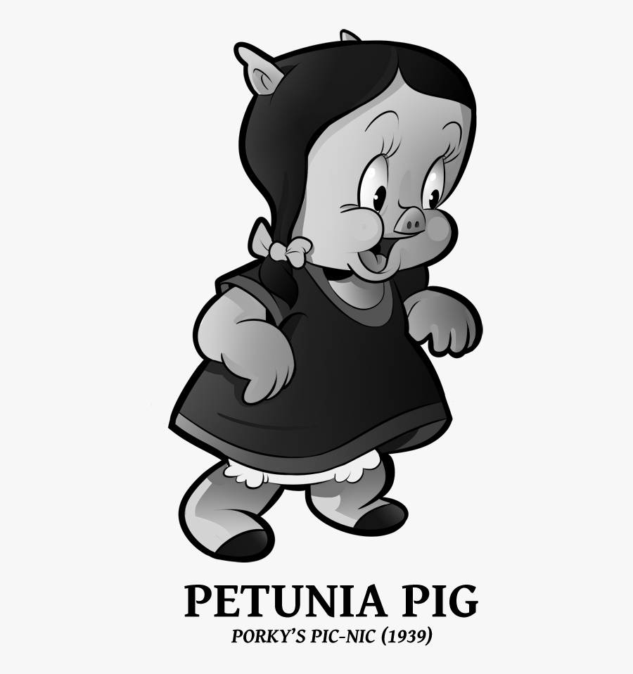 Old Drawing Famous - Petunia Pig, Transparent Clipart