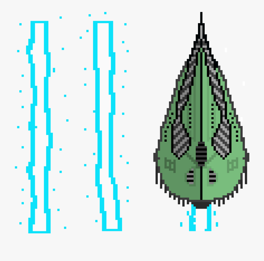 Transparent Pixel Spaceship Png - Pixel Spaceship Lasers Png, Transparent Clipart
