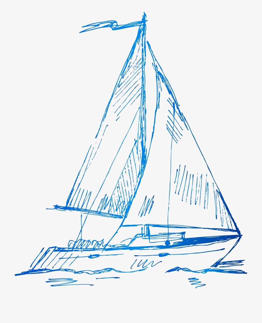 Transparent Blue Sailboat Clipart - Sailing Boats Clipart, Transparent Clipart