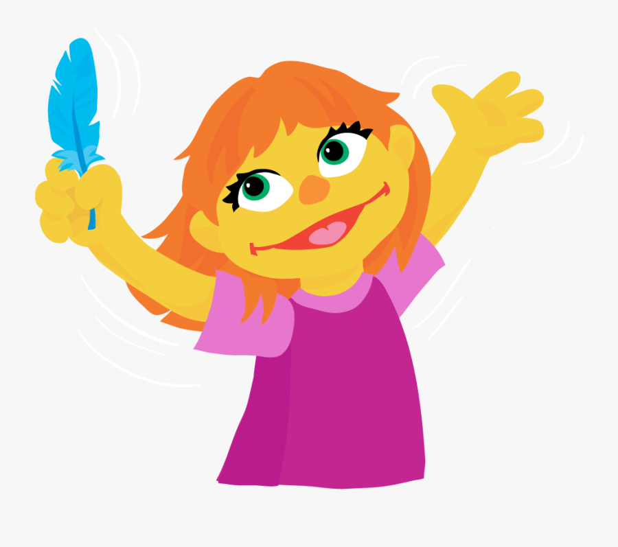 Julia Is Described By The Sesame Workshop As "a Preschool - Julia From Sesame Street, Transparent Clipart