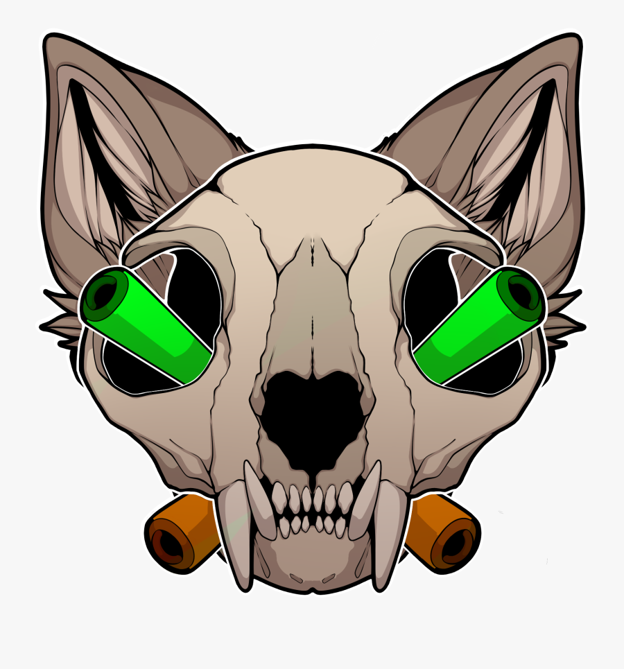Transparent Cat Skull Png - Cartoon, Transparent Clipart