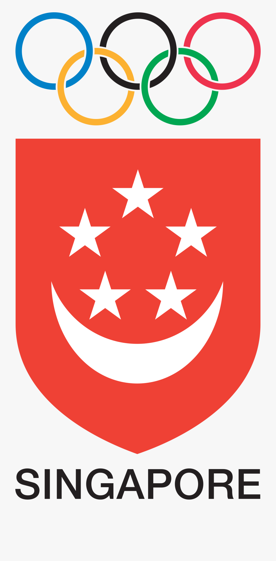 Singapore National Olympic Council Clipart , Png Download - Singapore Crescent And Stars, Transparent Clipart