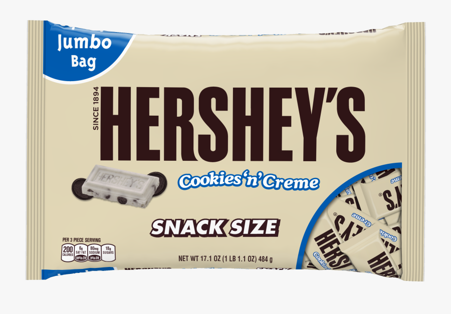 S N Cr Me - Hershey's Cookies N Creme Snack Size, Transparent Clipart