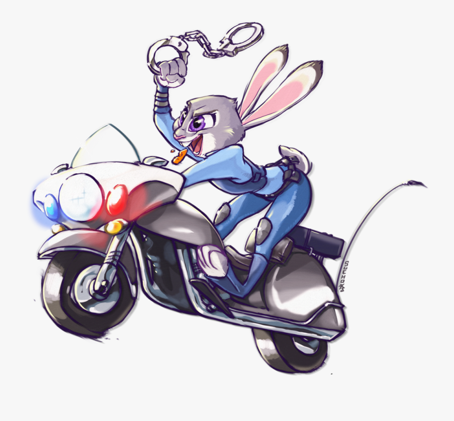 Judy Hopps Motorcycle, Transparent Clipart