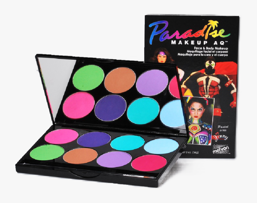 Mehron Paradise Tropical Palette , Transparent Cartoons - Pastel Mehron Palette, Transparent Clipart