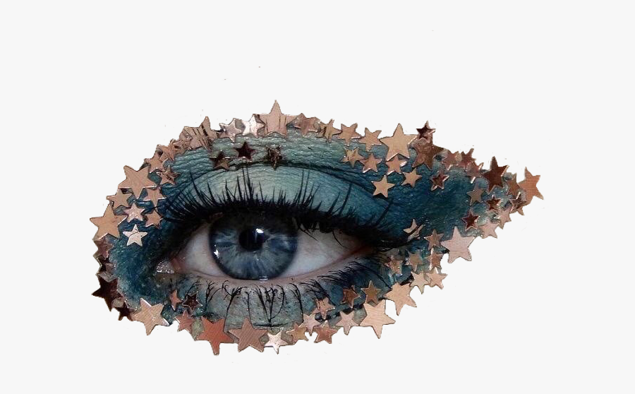 Eye Aesthetic Makeup Stars Blue Eyeshadow Pngs Png - Eye Makeup Aesthetic Png, Transparent Clipart