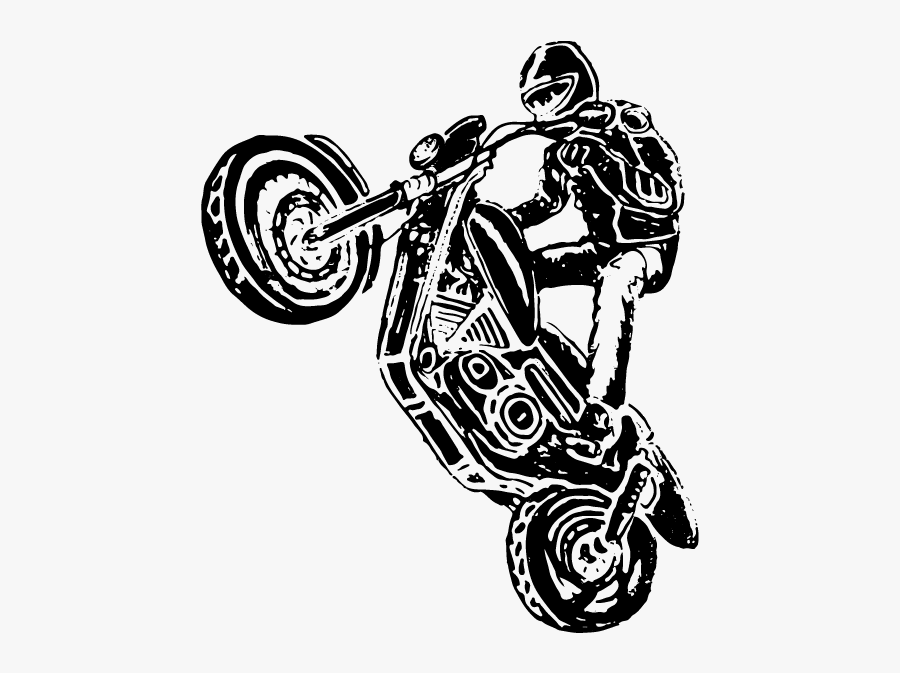 Motorcycle Clipart Jpeg - Motorcycle Wheelie Clipart, Transparent Clipart