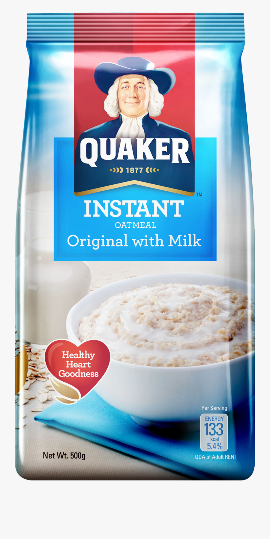 Clip Art Quaker Oatmeal Clipart - Quaker Oats Banana Honey , Free ...