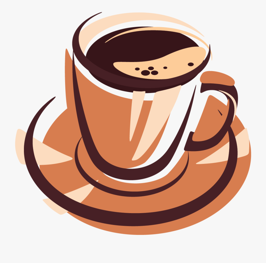 Coffee Clipart Cappuccino - Cartoon, Transparent Clipart