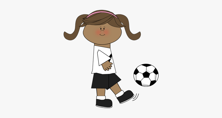 Girl Kicking A Ball Clipart, Transparent Clipart