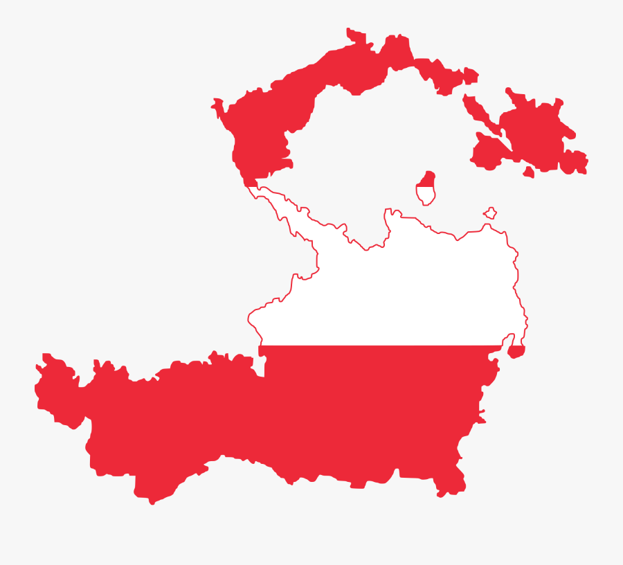Flag Map Republic Of German Austria - Austria Flag And Map, Transparent Clipart