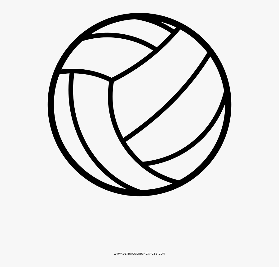 Volleyball Coloring Pages - Pallone Da Pallavolo Disegno Da Colorare, Transparent Clipart