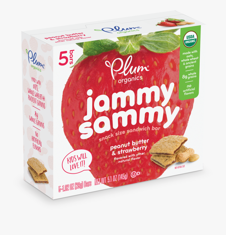 Jif Peanut Butter Png -jammy Sammy Strawberry Jam Peanut - Plum Organics Jammy Sammy, Transparent Clipart