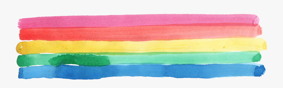 Rainbow Watercolor Splash Png - Rainbow Brush Stroke Png, Transparent Clipart
