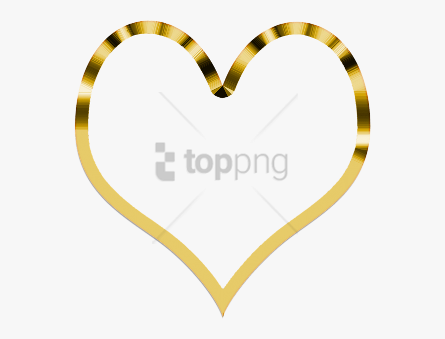 Free Png Download Heart Simple Golden Png Images Background - Transparent Background Gold Heart Png, Transparent Clipart