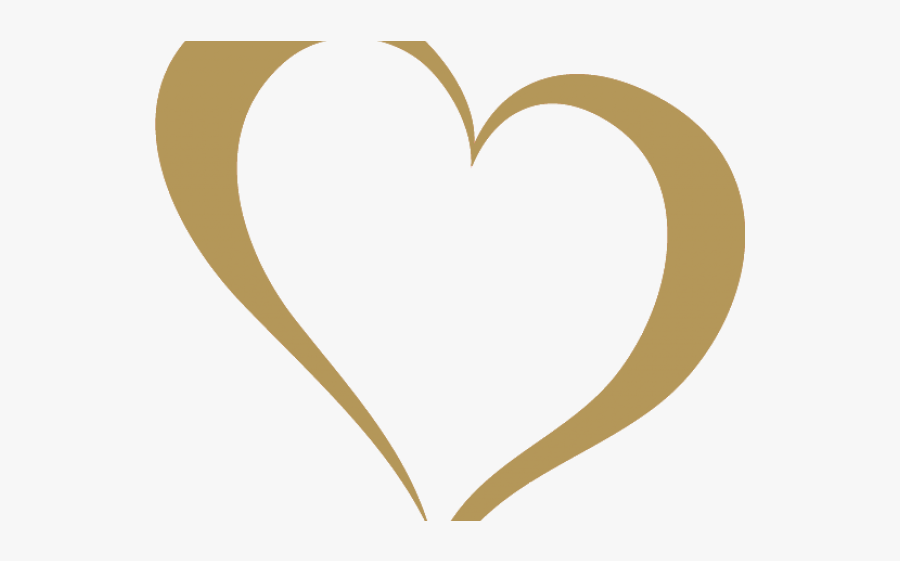 Gold Heart - Heart, Transparent Clipart