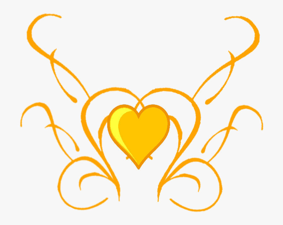 Heart Swirls Clipart - Mlp Gold Cutie Marks, Transparent Clipart