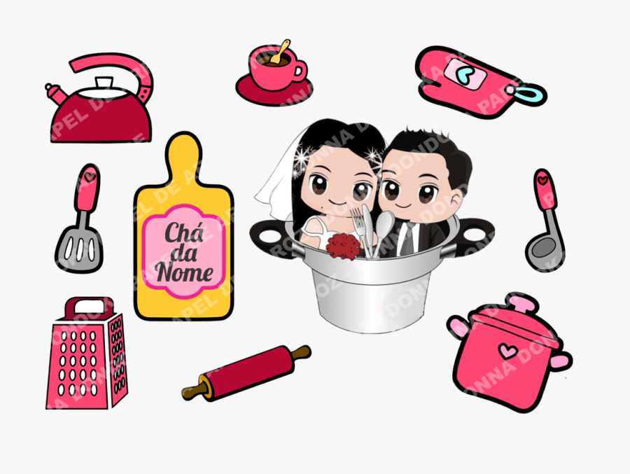 Cha De Panela Png - Topper Para Cha De Cozinha, Transparent Clipart