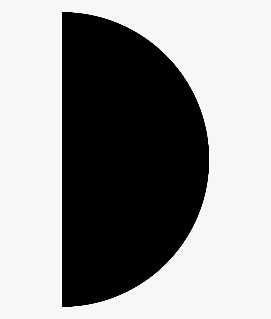 Transparent Empty Circle Png - Semi Black Circle Png, Transparent Clipart