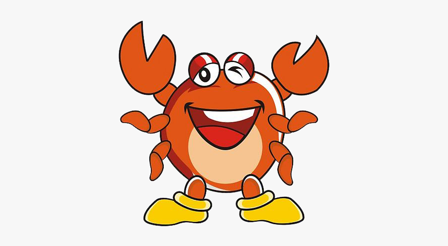 Crabs Clipart Happy Crab - 卡通 螃蟹, Transparent Clipart