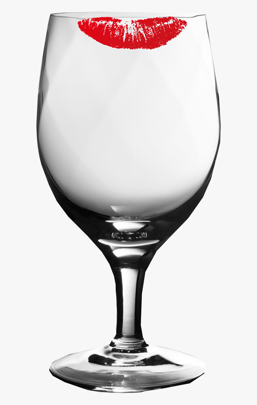 Transparent Lipstick Smear Png - Empty Wine Glass Png, Transparent Clipart