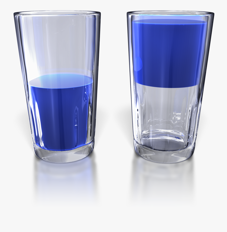 Shot Clipart Glass Tumbler - Half Glass Half Empty, Transparent Clipart