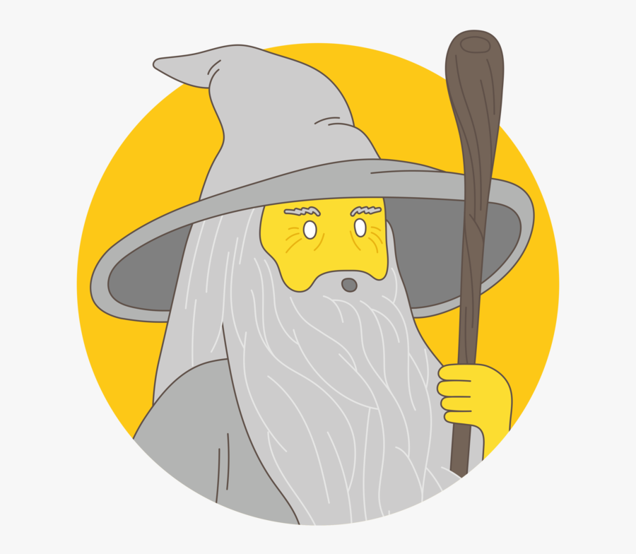 Gandalf The Gray - Gandalf Cartoon, Transparent Clipart