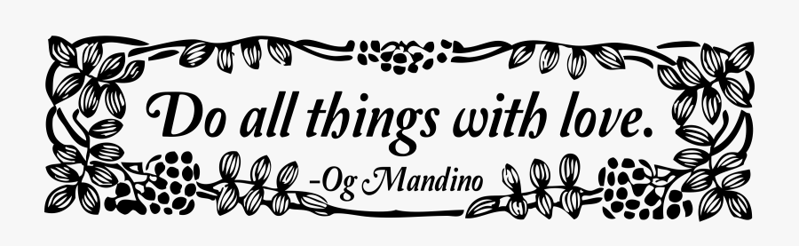 Do All Things With Love Clip Arts - Calligraphy, Transparent Clipart